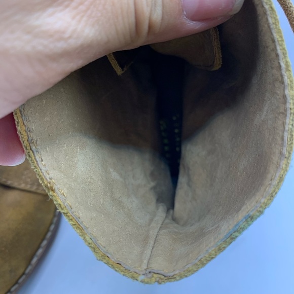 Mtng Originals Tan Suede Leather Lace Up Ankle Boots Size 37  US 7 cottage - Picture 9 of 9